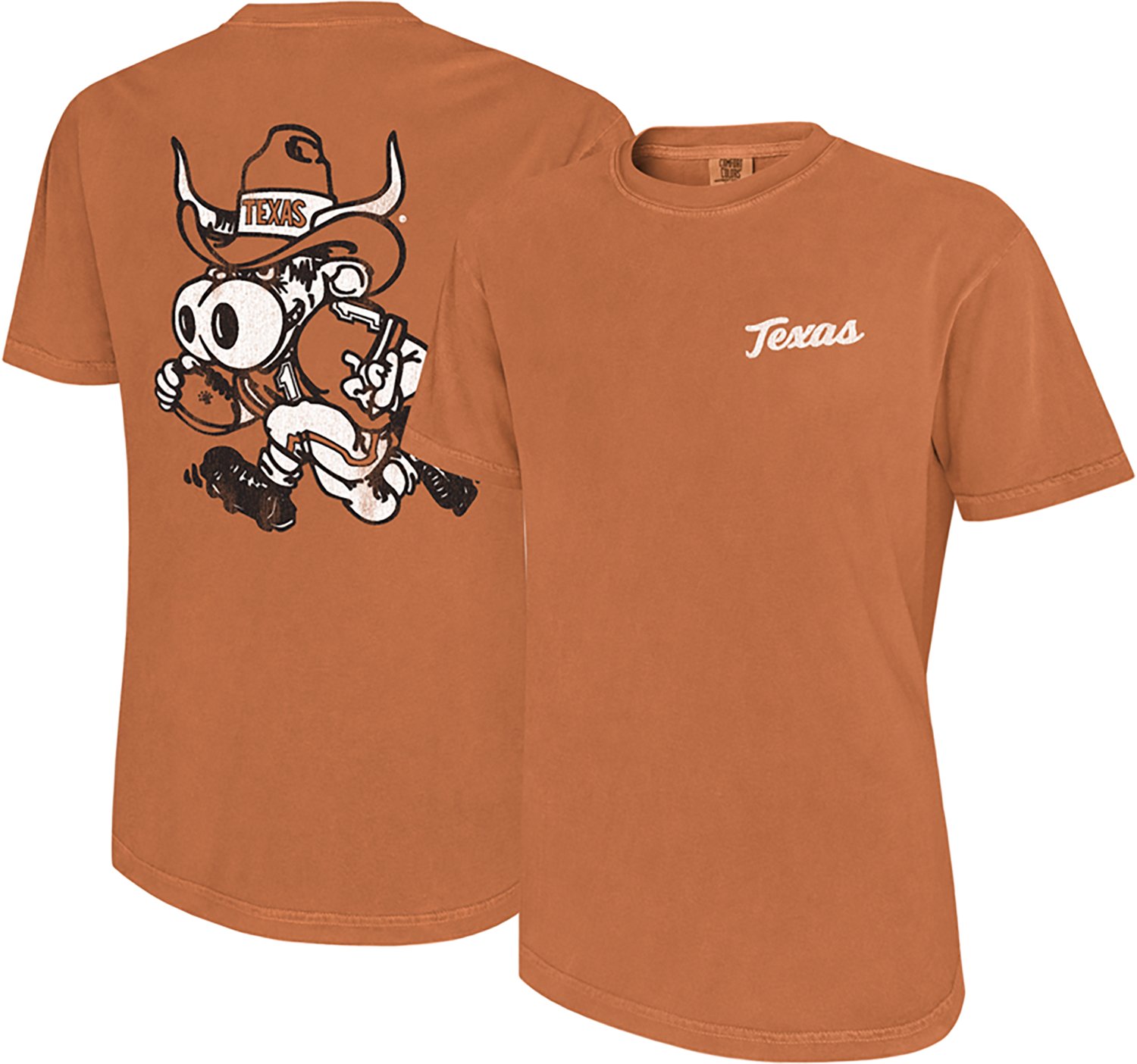 WILDCAT RETRO Men's University of Texas Running Bevo Football Graphic T-shirt
