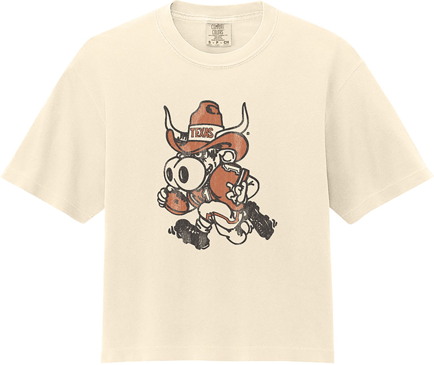 WILDCAT RETRO Women's University of Texas Running Bevo Football Graphic T-shirt