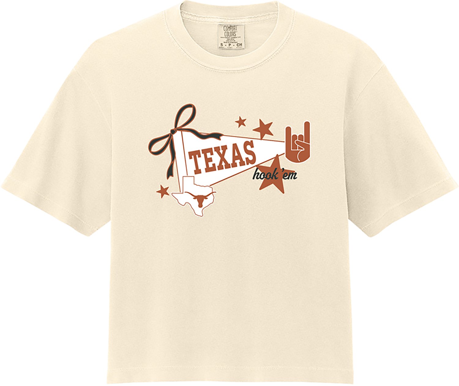 WILDCAT RETRO Women's University of Texas Pennant Star Graphic T-shirt
