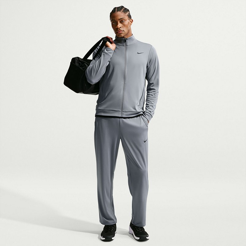 Nike Totality Mens Quick Dry Straight Mid Rise Regular Fit Track Pant, Medium, Gray