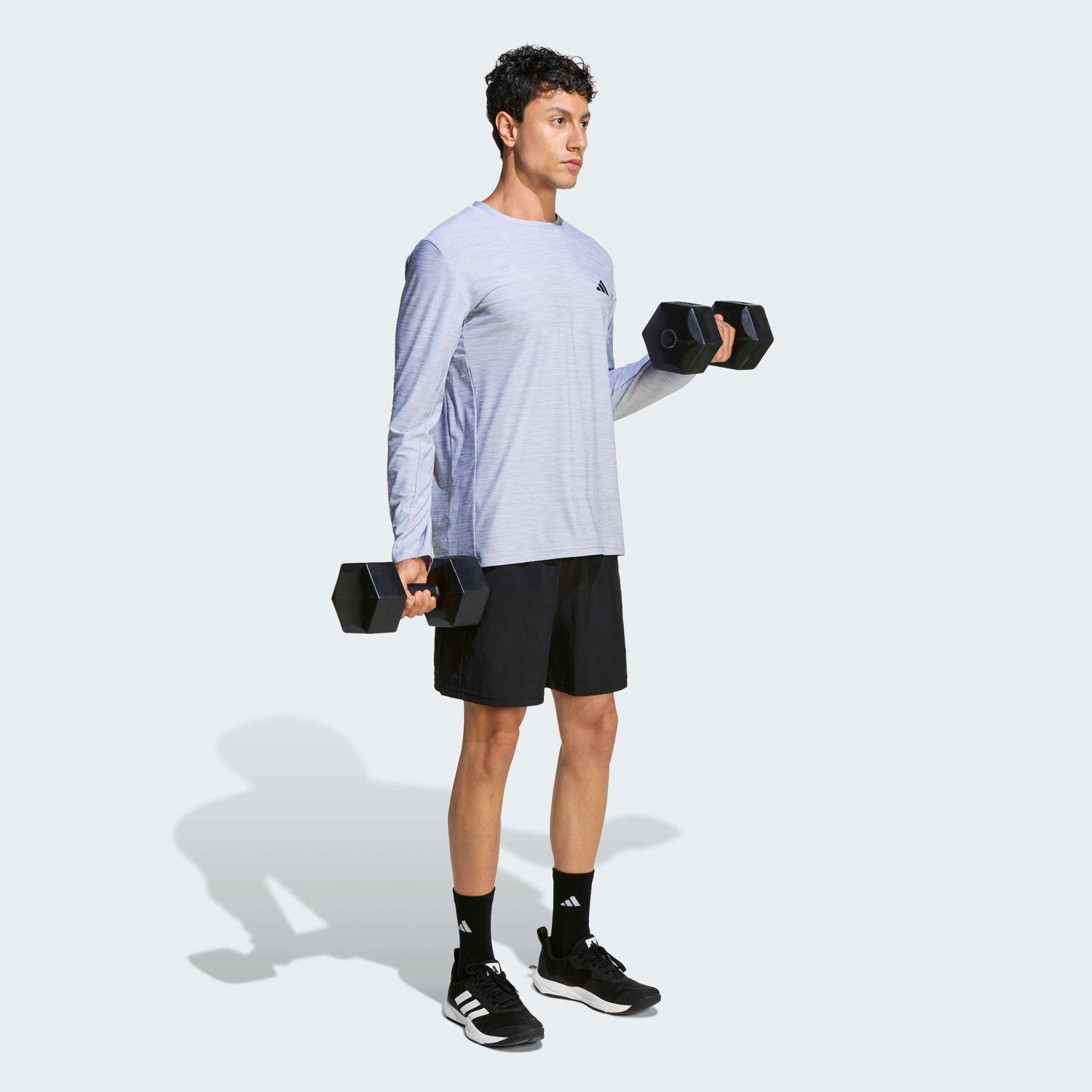 adidas Men’s Workout Essentials Flex Long Sleeve Training T‑Shirt
