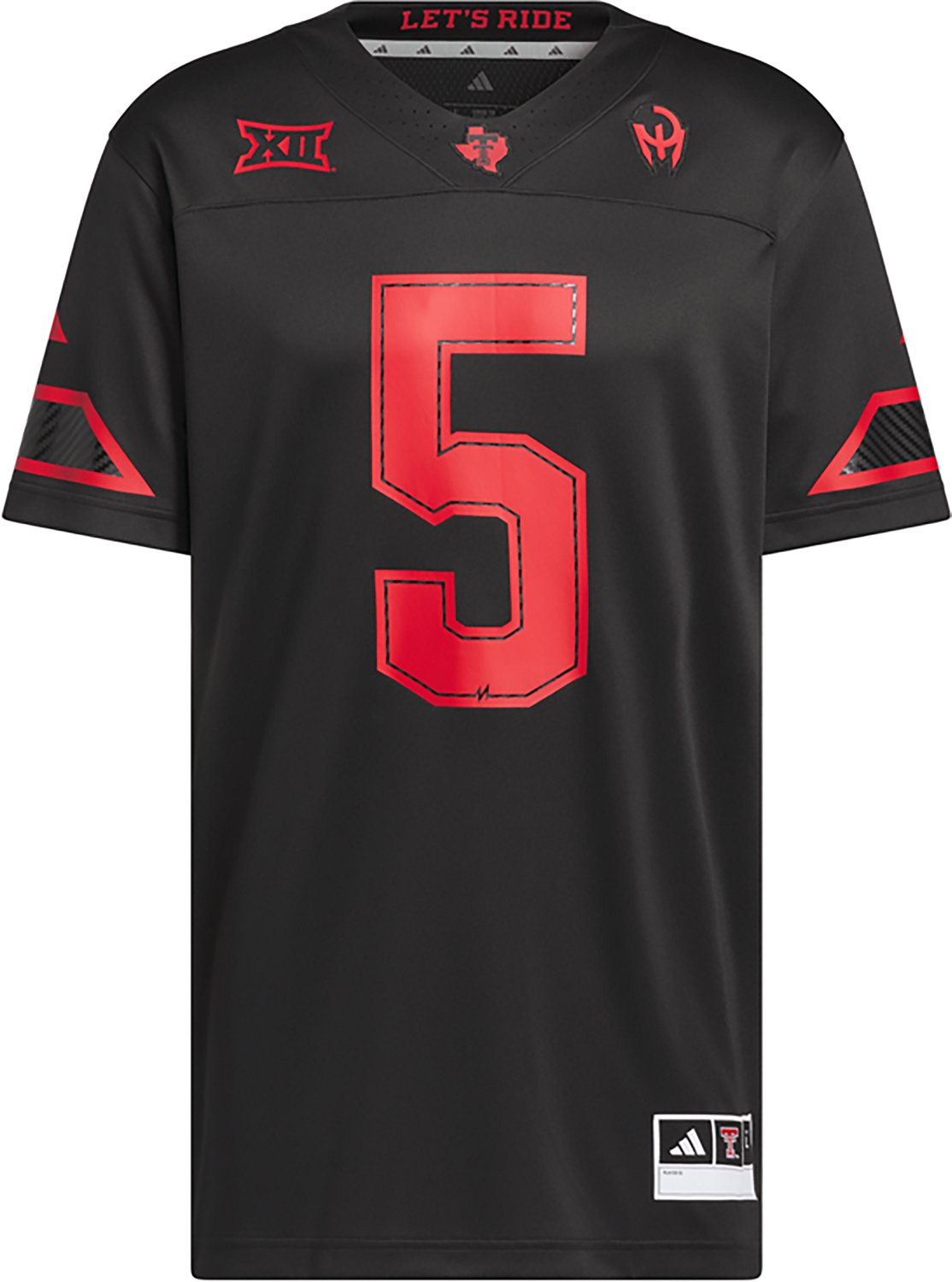adidas Men's Texas Tech University Let's Ride Strategy Football Jersey
