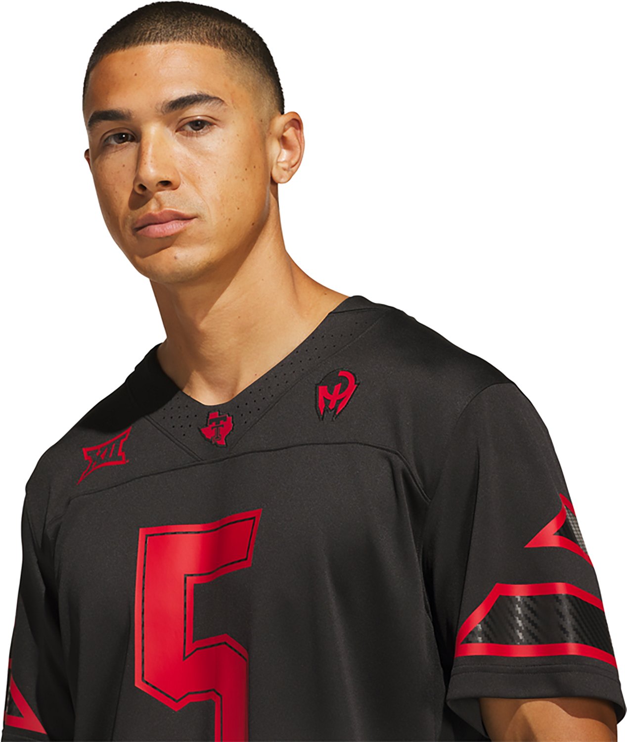 adidas Men's Texas Tech University Let's Ride Strategy Football Jersey
