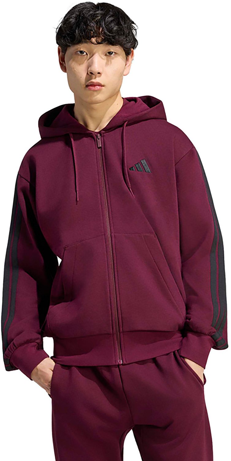 adidas Men's Essentials Fleece 3-Stripes Full Zip Hoodie