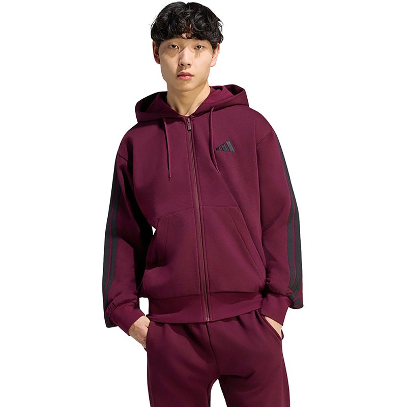adidas Men's Essentials Fleece 3-Stripes Full Zip Hoodie