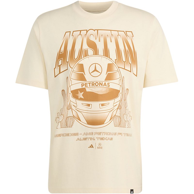 adidas Men's Mercedes-AMG Petronas Formula One Team Austin T-Shirt, Large, White