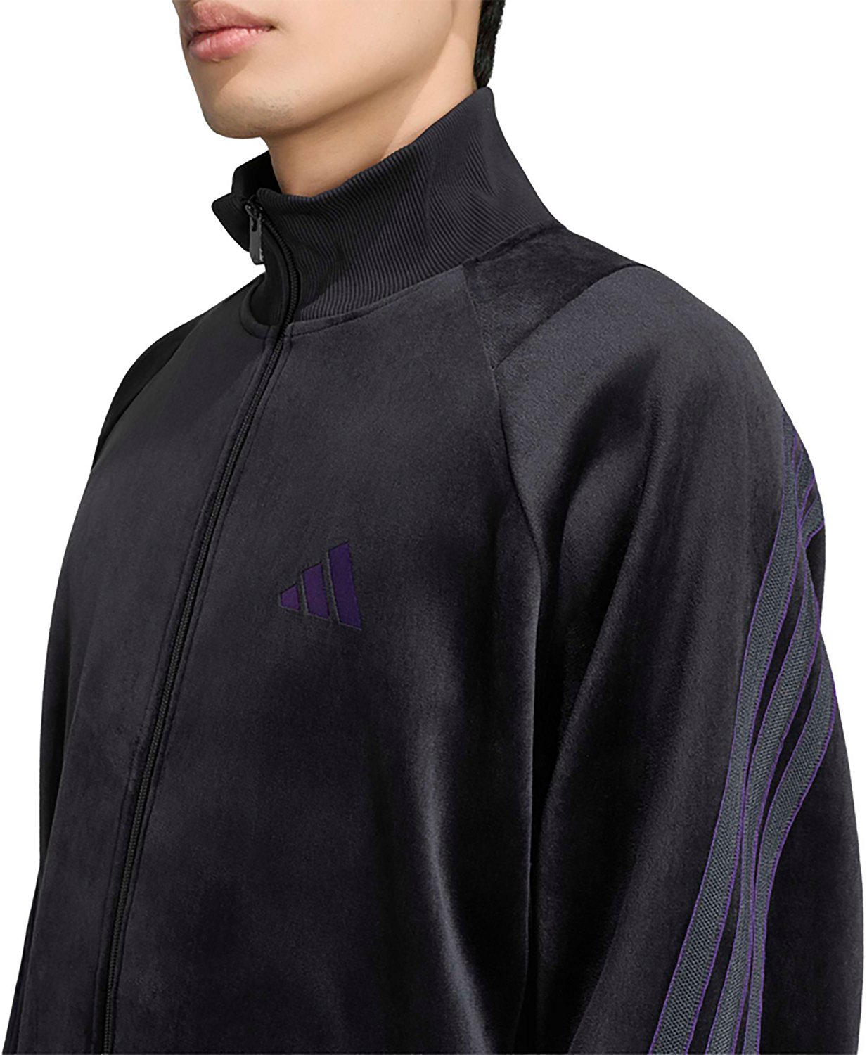 adidas Men's Stadium Loose Fit Velour Track Top - view number 4