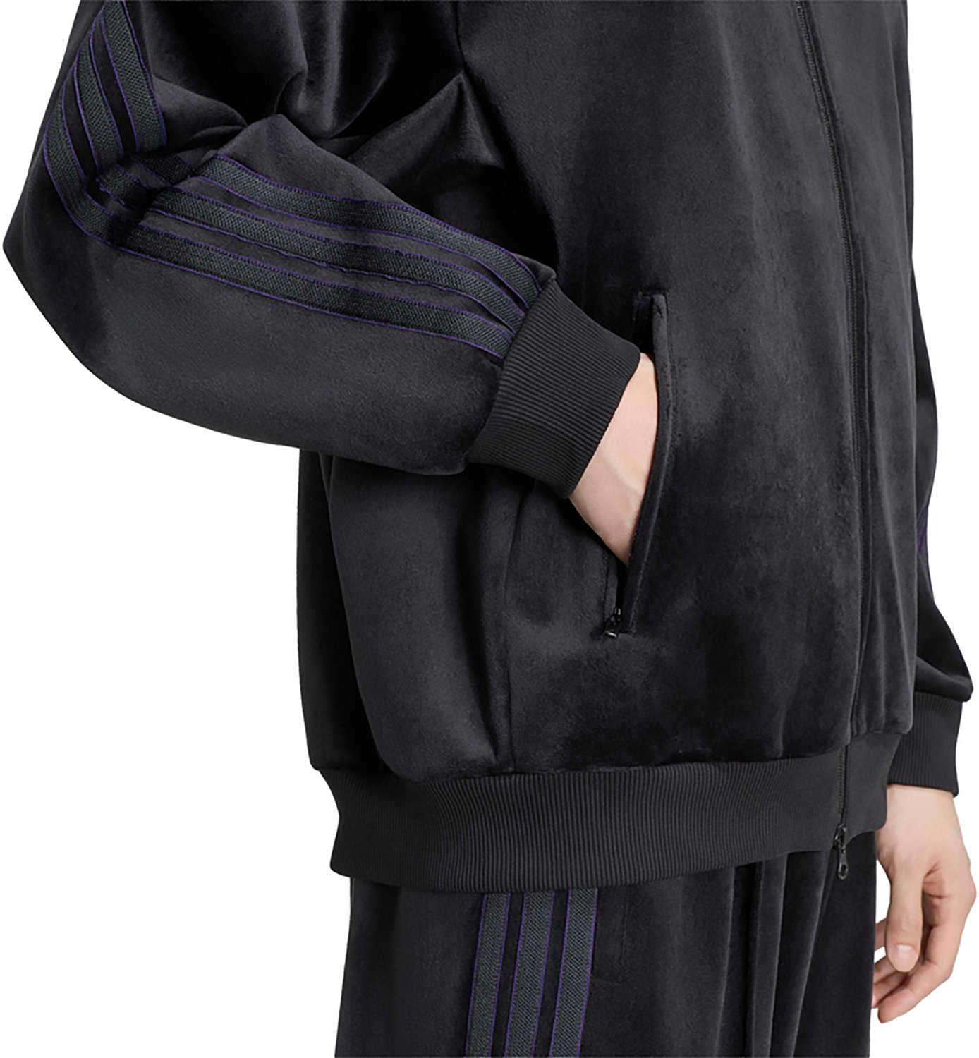 adidas Men's Stadium Loose Fit Velour Track Top - view number 5