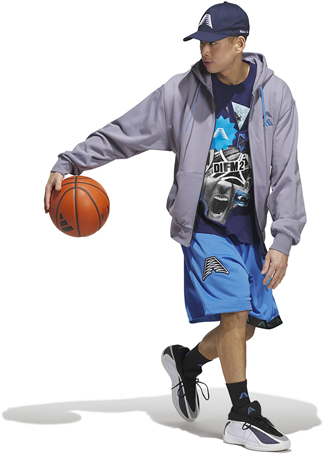 adidas Men's Anthony Edwards Foundation Full Zip Hoodie - view number 3