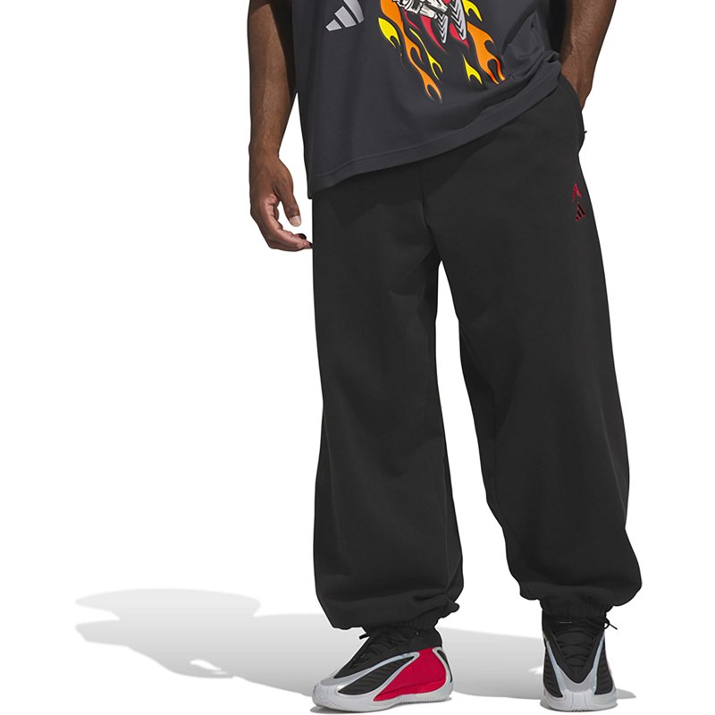adidas Men's Anthony Edwards Foundation Loose-Fit Sweatpants - Black