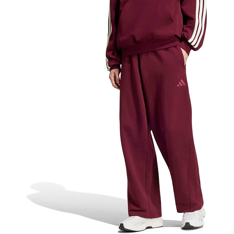 adidas Men's Kit Wide-Leg Loose-Fit Cotton Pants - Maroon