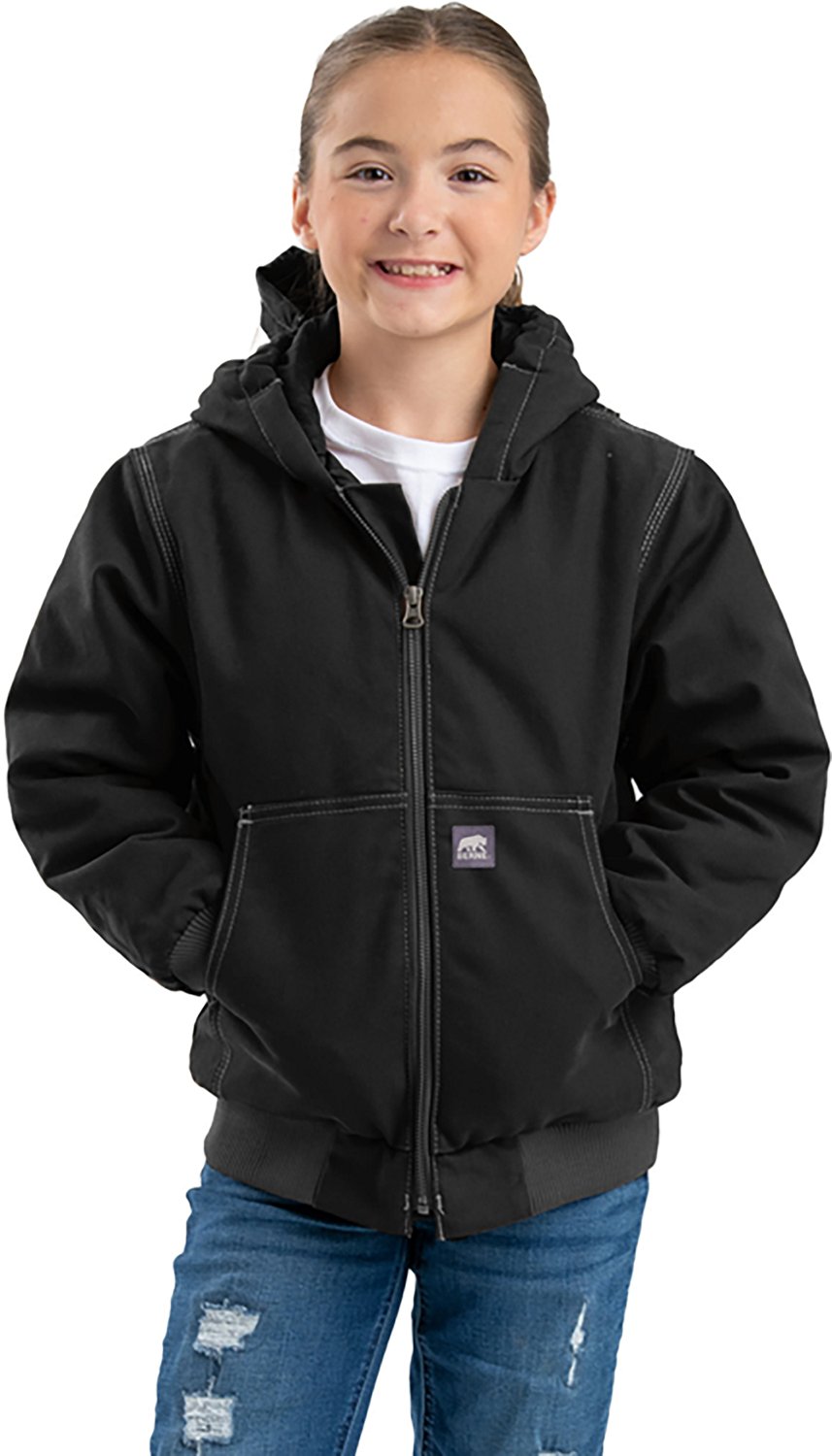 Berne Boys' Highland Softstone Duck Hooded Jacket