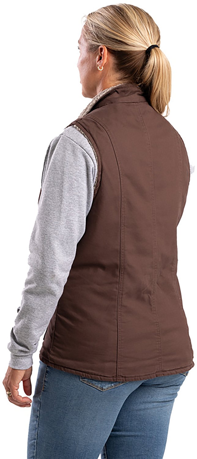 Berne Women's Sherpa-Lined Softstone Duck Vest - view number 2