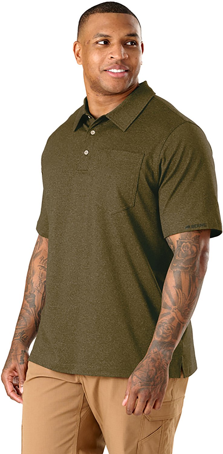 Berne Men's Short Sleeve Pocket Polo Shirt