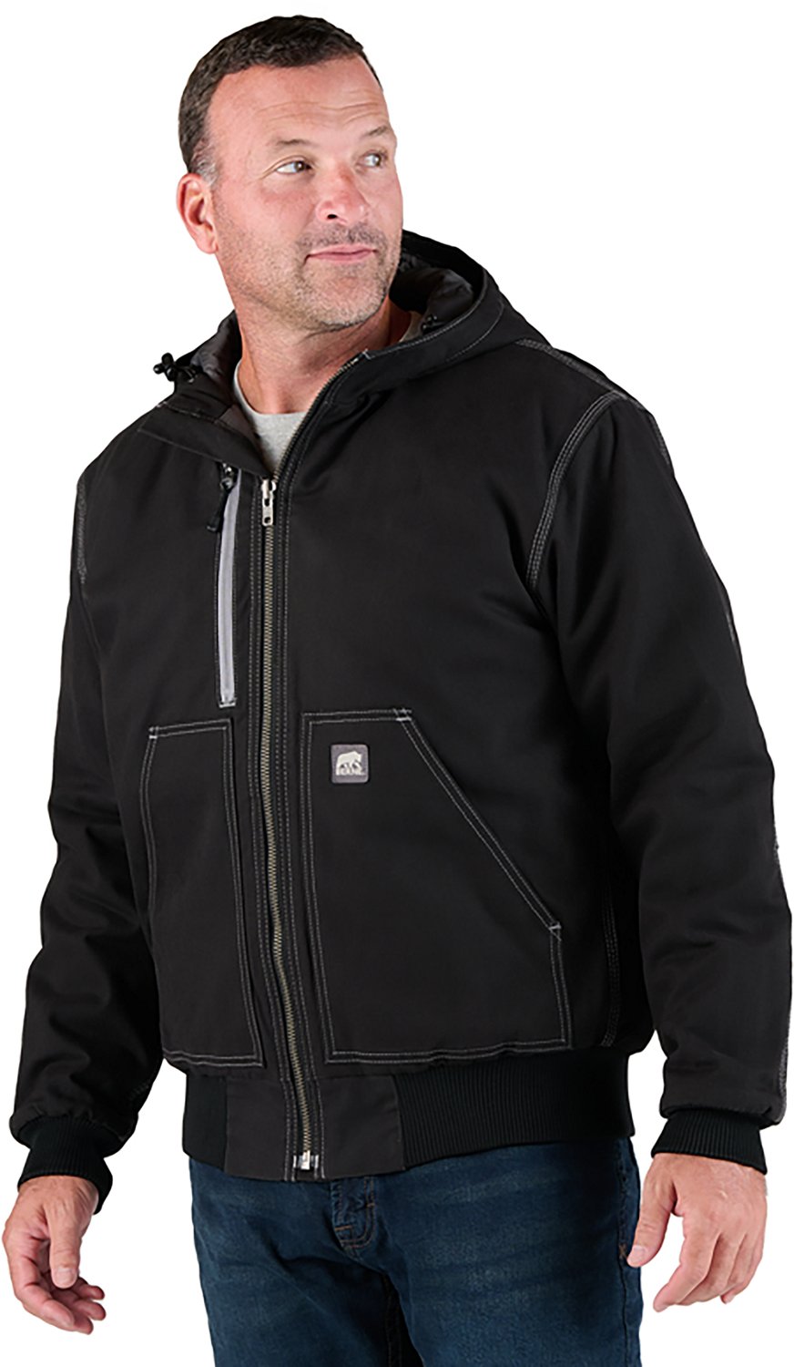 Berne Men's Highland Duck Hooded Active Work Jacket