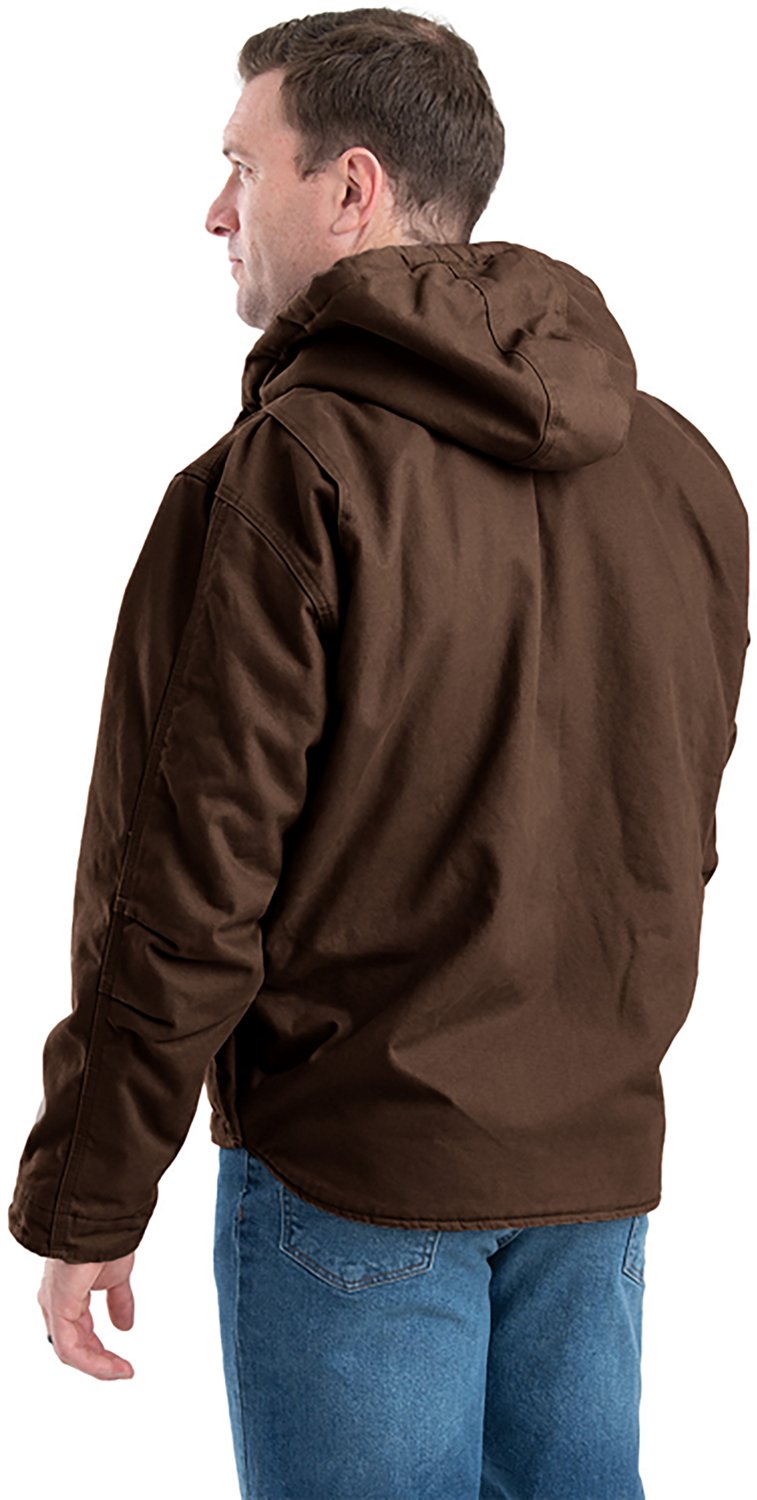 Berne Men's Heartland Washed Duck Hooded Work Jacket
