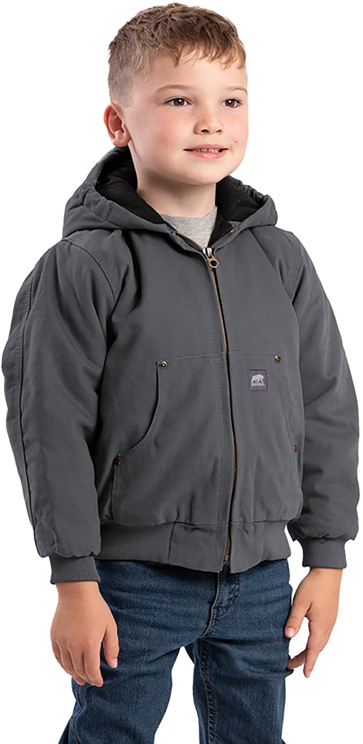 Berne Boys' Softstone Duck Hooded Jacket