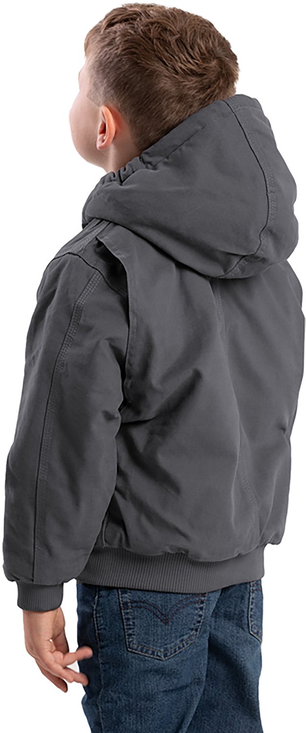 Berne Boys' Softstone Duck Hooded Jacket - view number 2