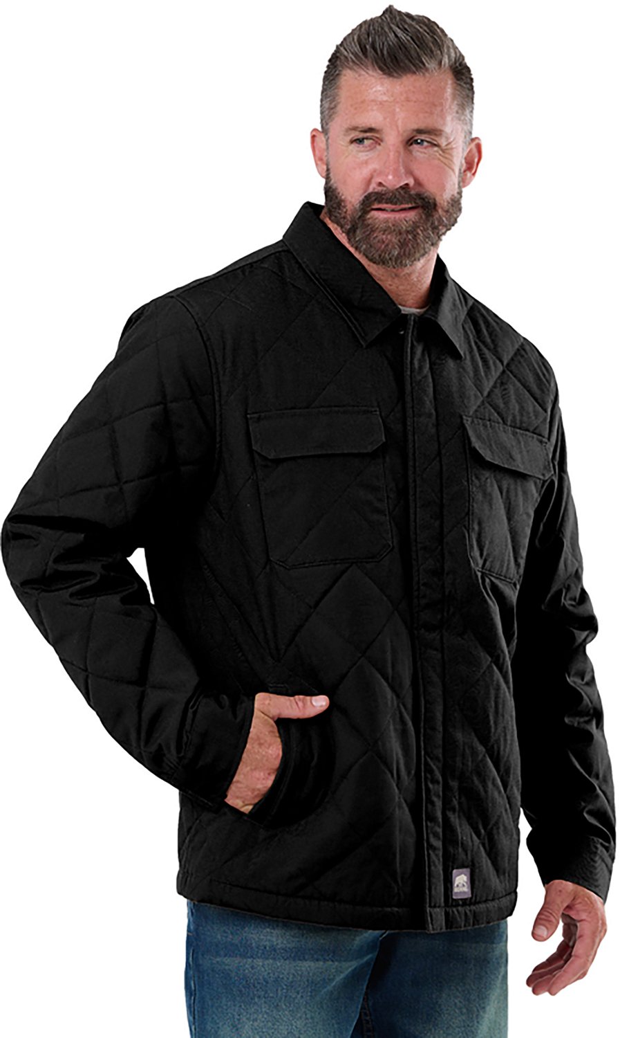Berne Men's Quilted Water Repellent Shirt Jacket