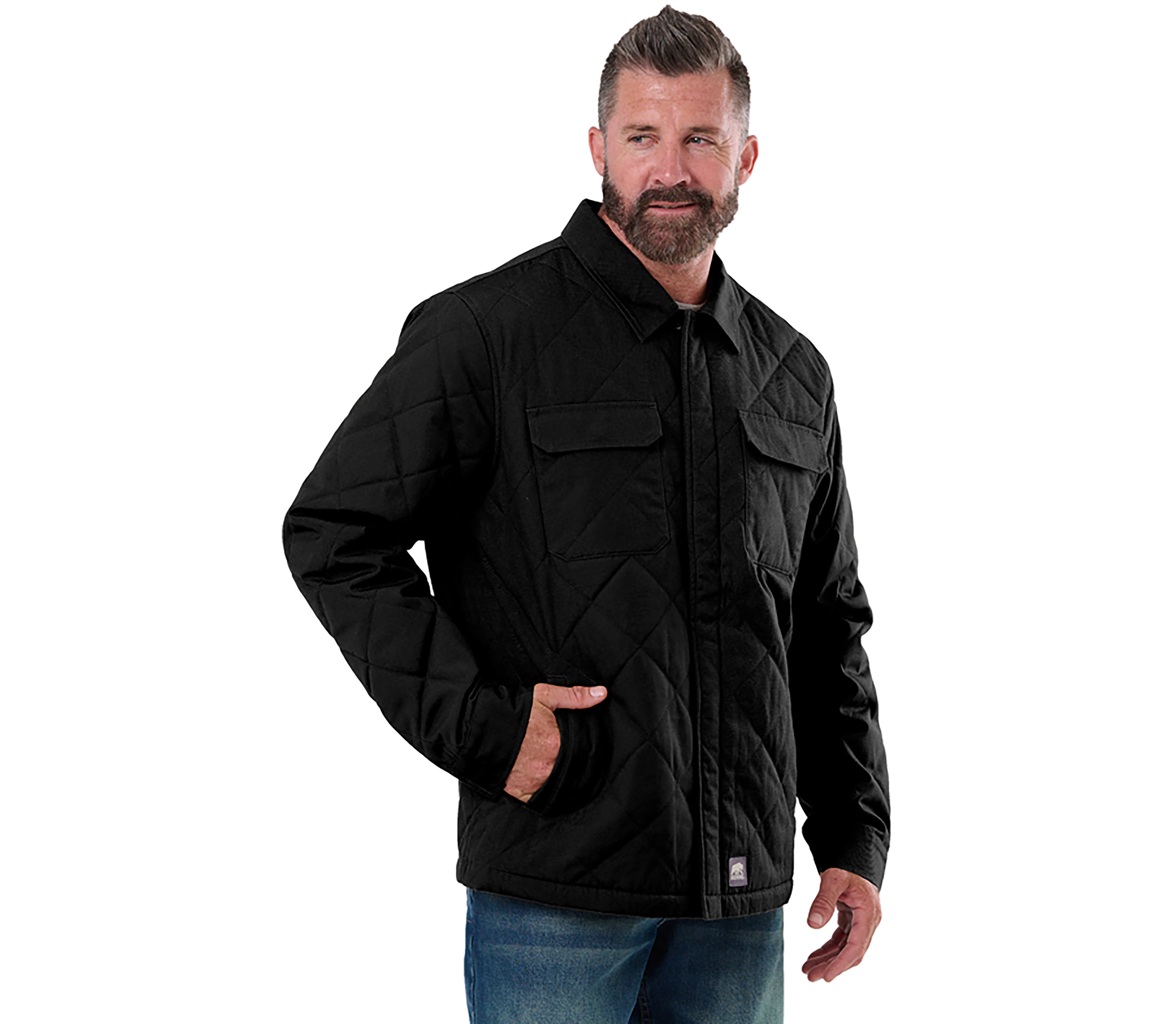 Berne Men's Quilted Water Repellent Shirt Jacket