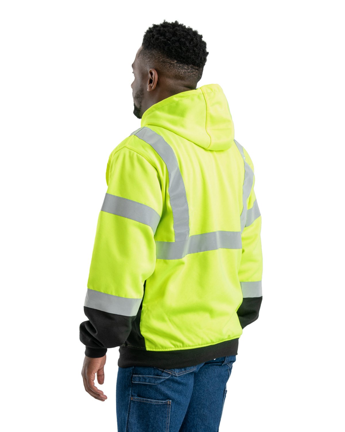 Berne Men's Hi Vis Class 3 Color Block Hooded Sweatshirt - view number 2