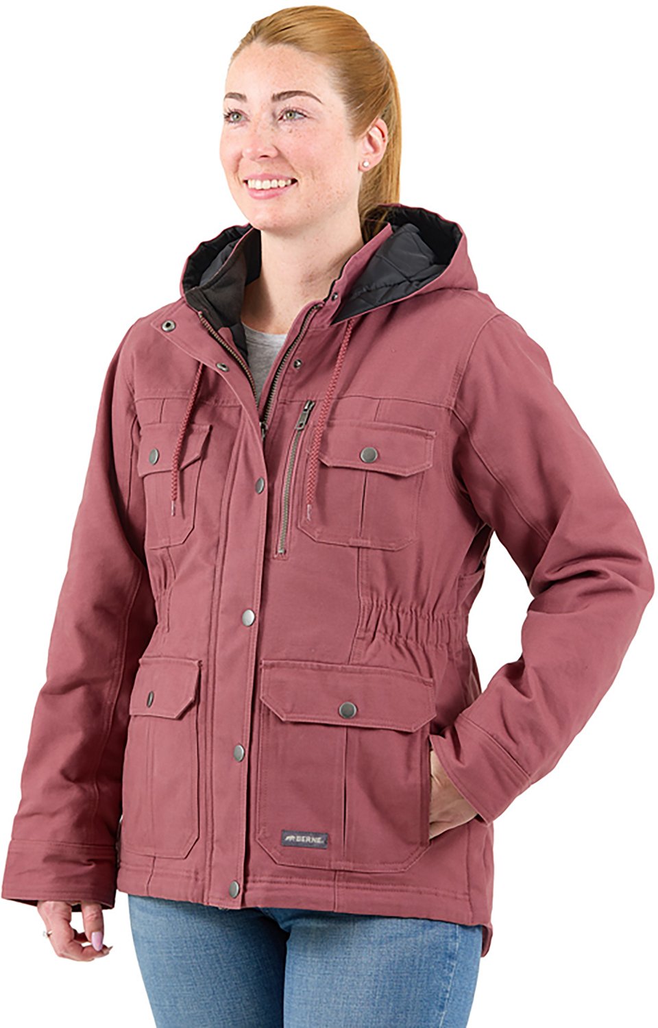 Berne Women's Softstone Duck Hooded Ranch Plus Jacket