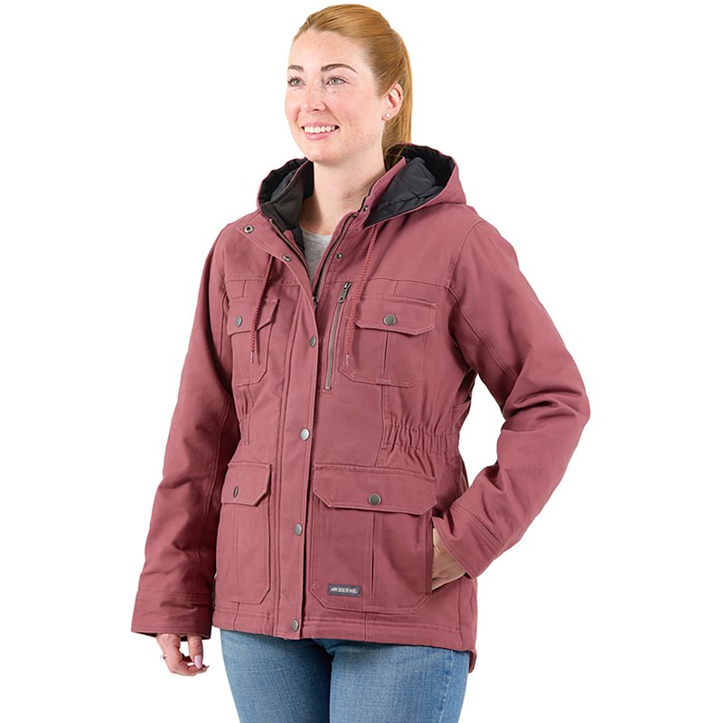 Berne Women's Softstone Duck Hooded Ranch Plus Size Jacket