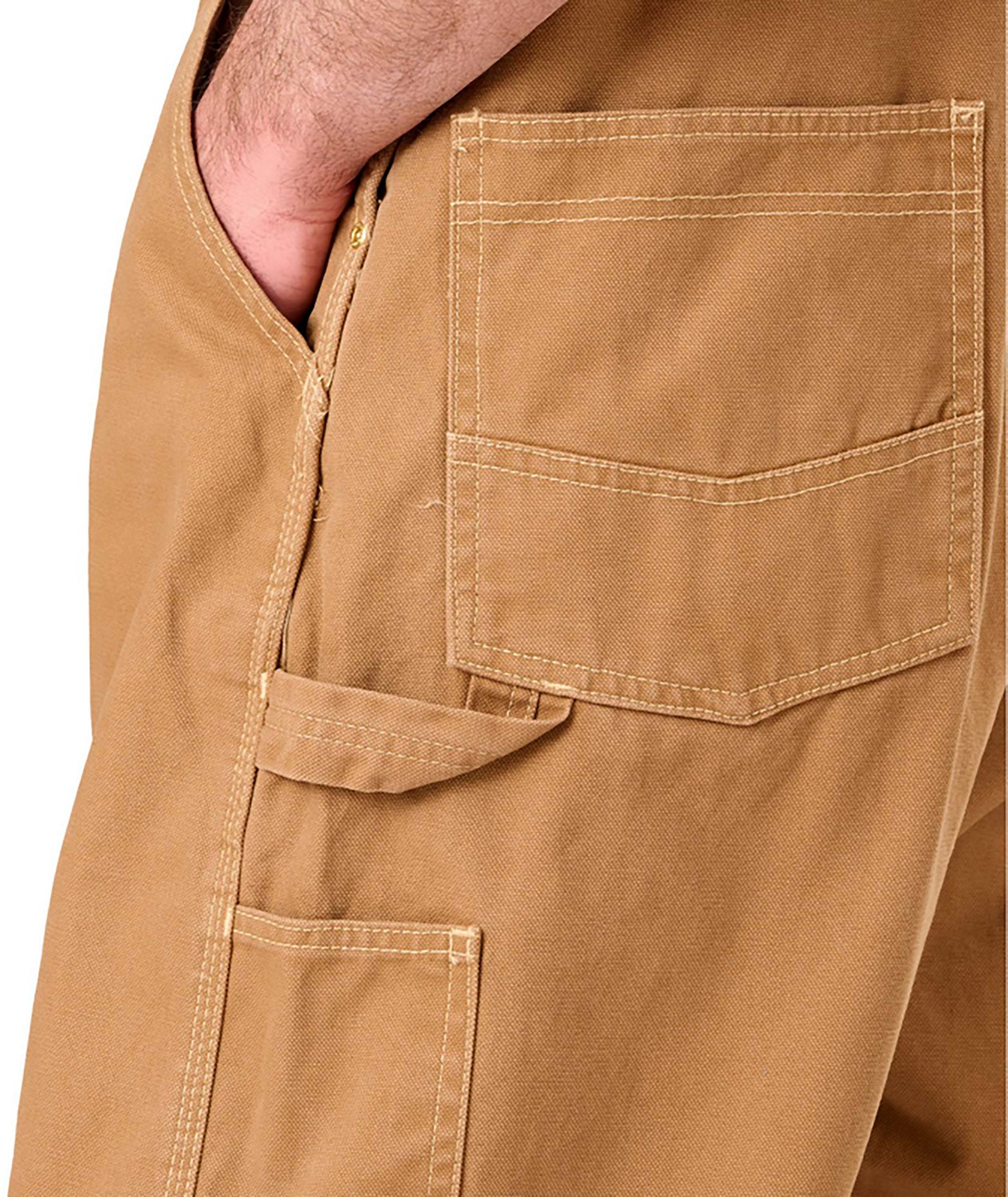 Berne Men's Vintage Washed Duck Bib Overalls - view number 5