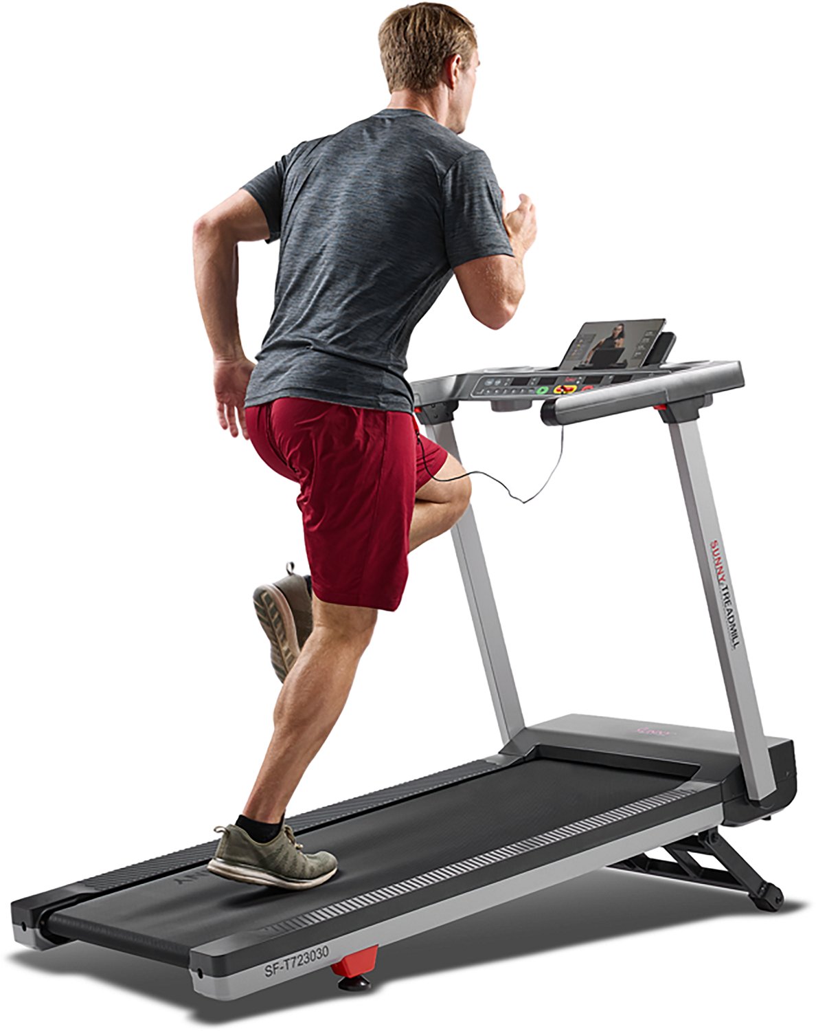 Sunny Health & Fitness Foldable Auto Incline Treadmill with 20" Running Belt