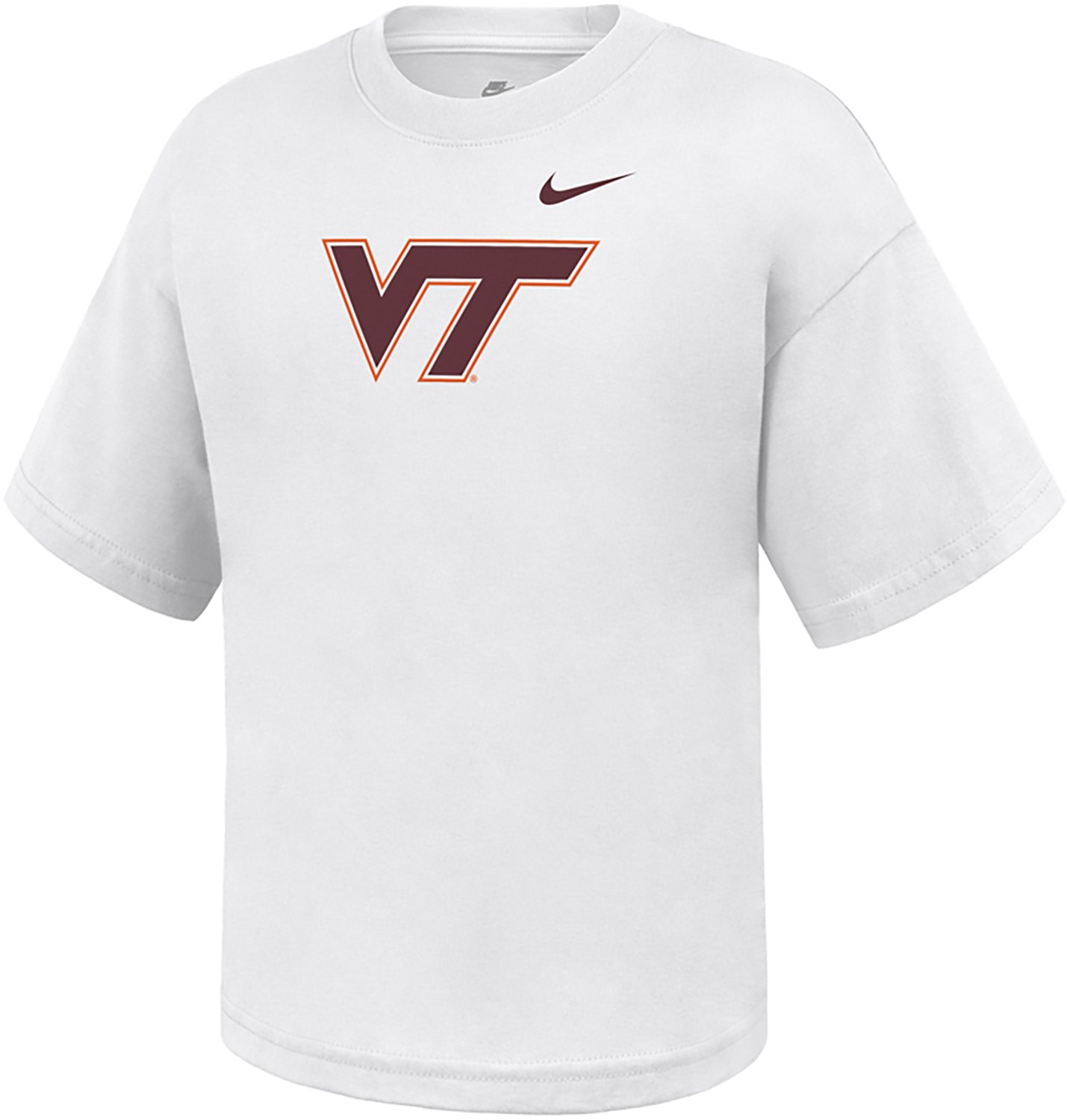 Nike Girls' Virginia Tech Primary Logo Boxy Short Sleeve T-shirt