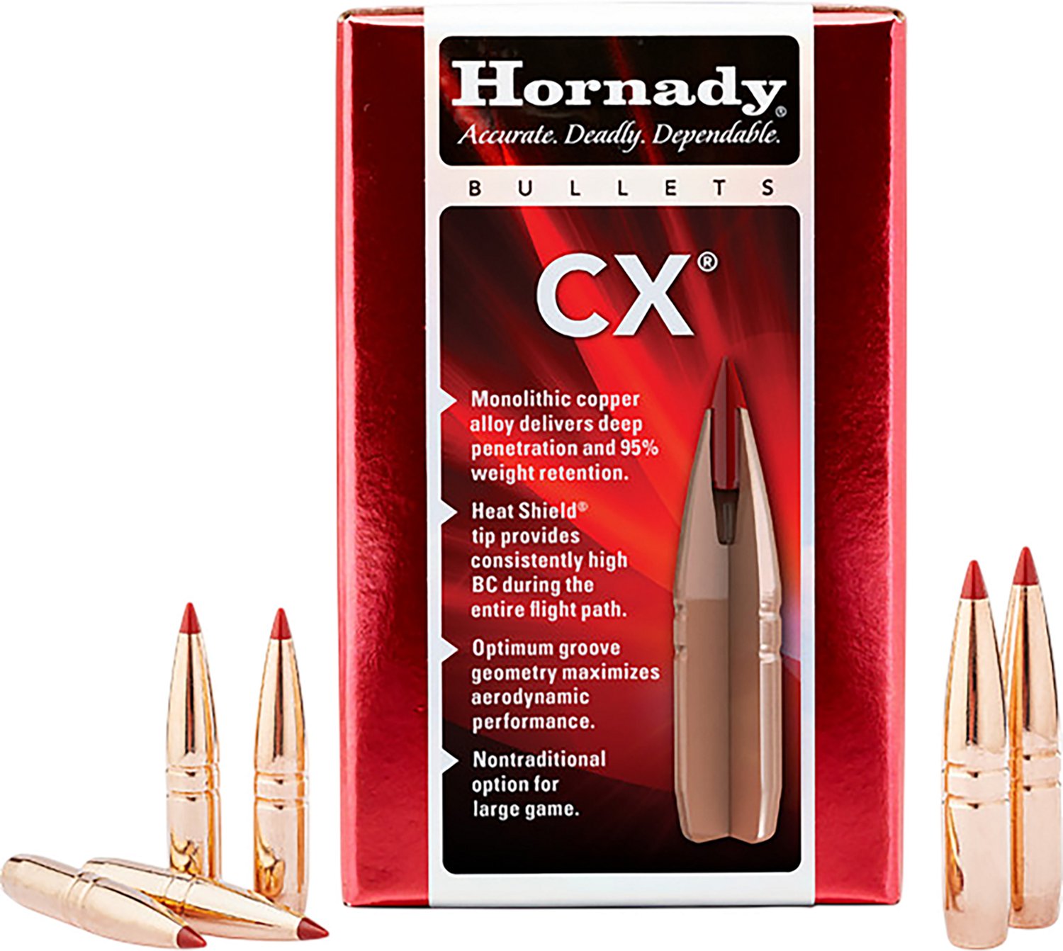 Hornady 7mm Cal .284 160 GR CX Reloading Bullets