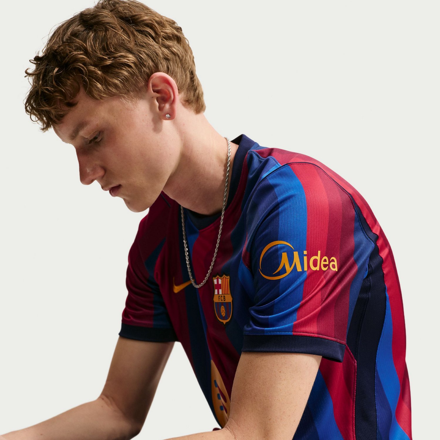 Nike Men's Barcelona Dri-FIT Home Stadium Jersey - view number 4