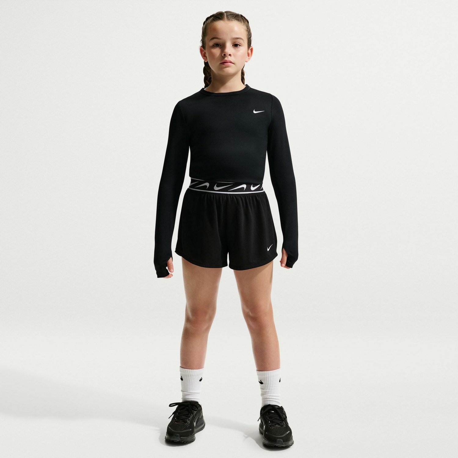 Nike Girls' Dri-FIT Dash Mid-Rise Running Shorts