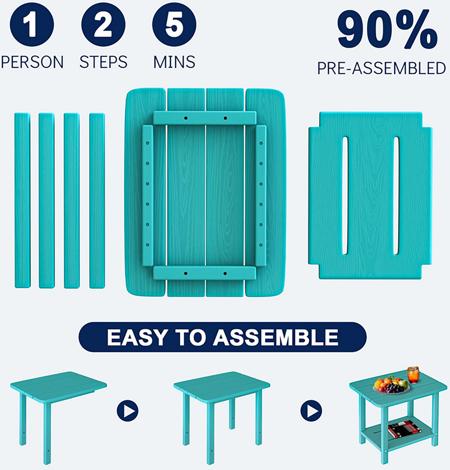 Modern Muse Adirondack 3-Piece Folding Chair Set - view number 2