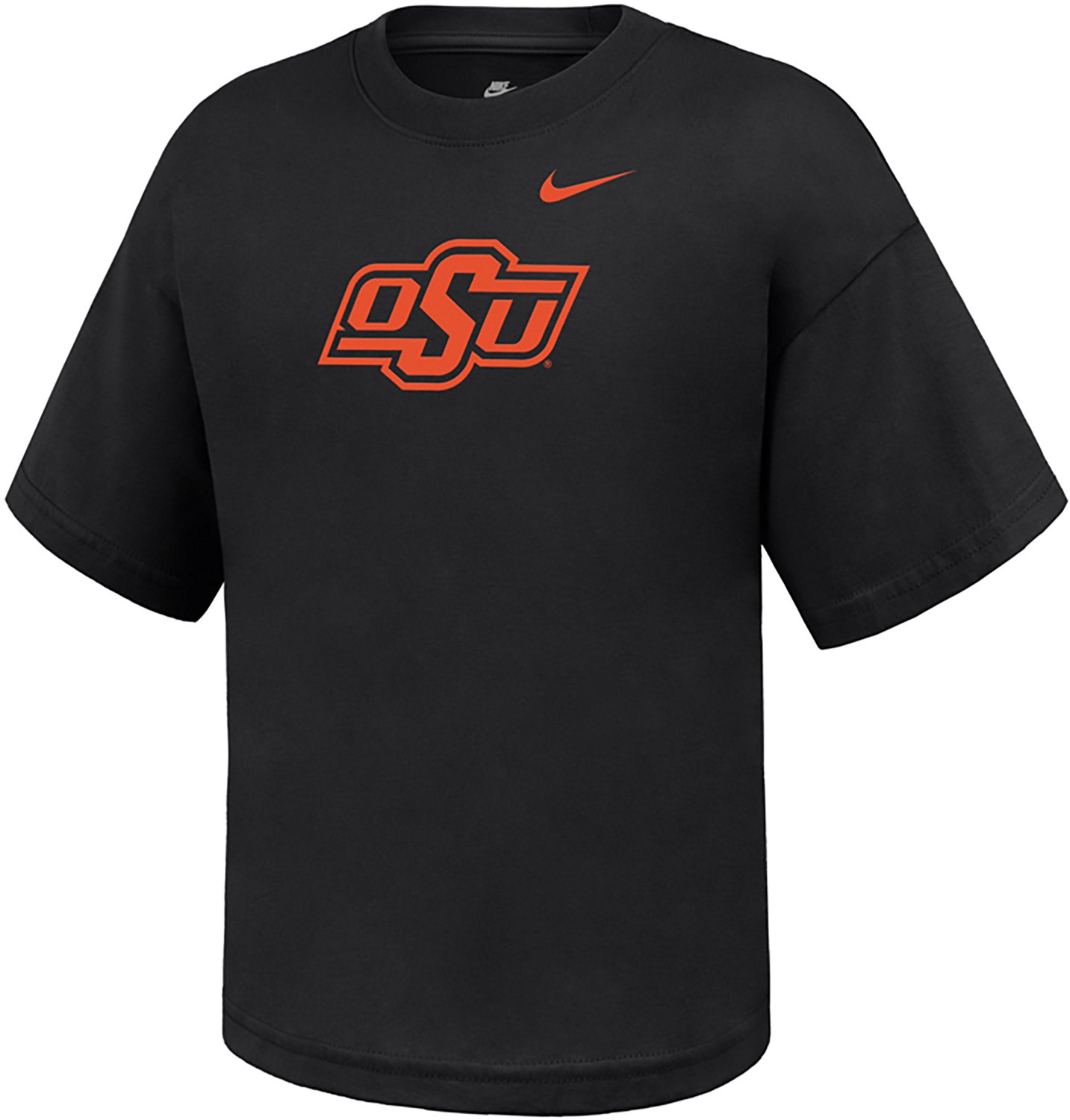 Nike Girls' Oklahoma State Primary Logo Boxy Short Sleeve T-shirt