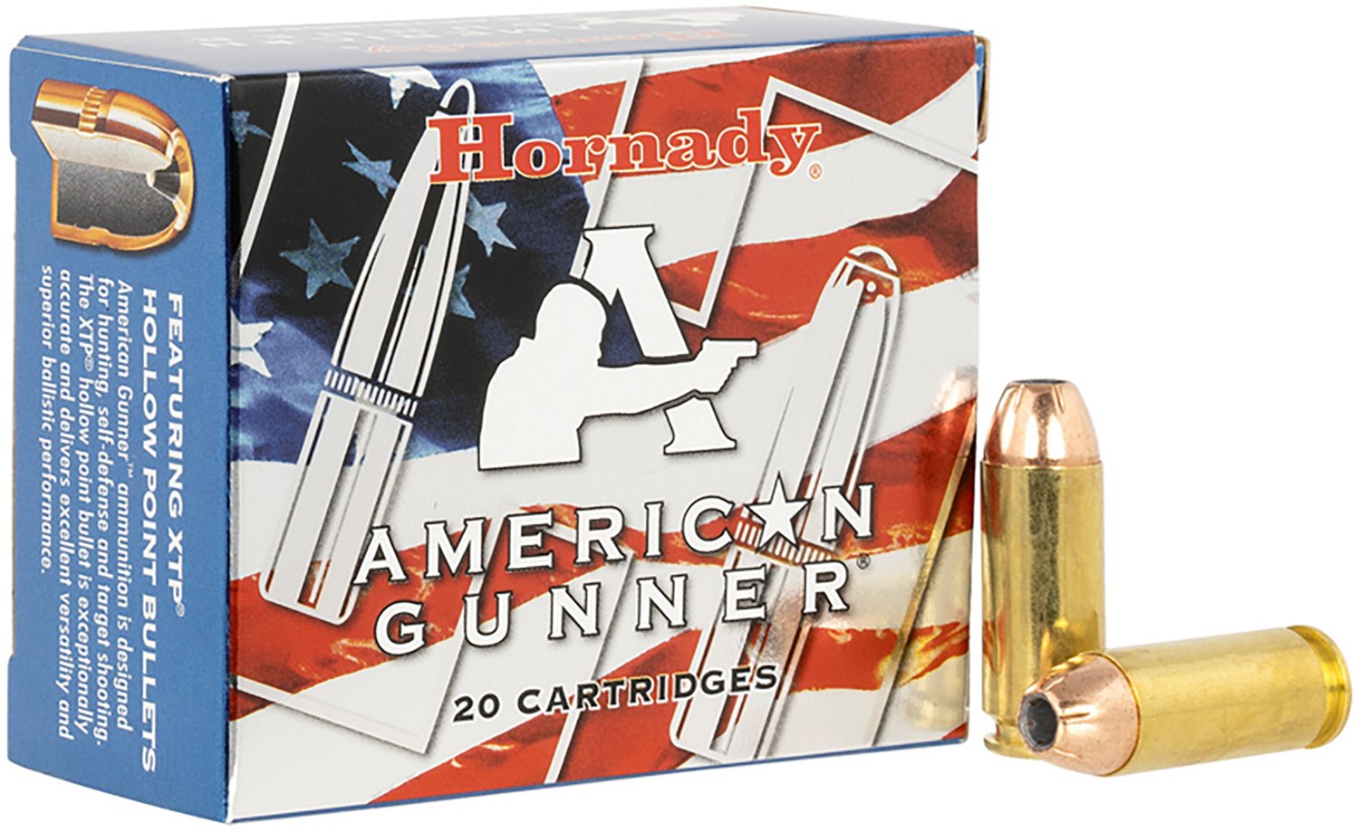 Hornady 10mm Auto 155 gr XTP American Gunner Ammunition 20‑Round Box