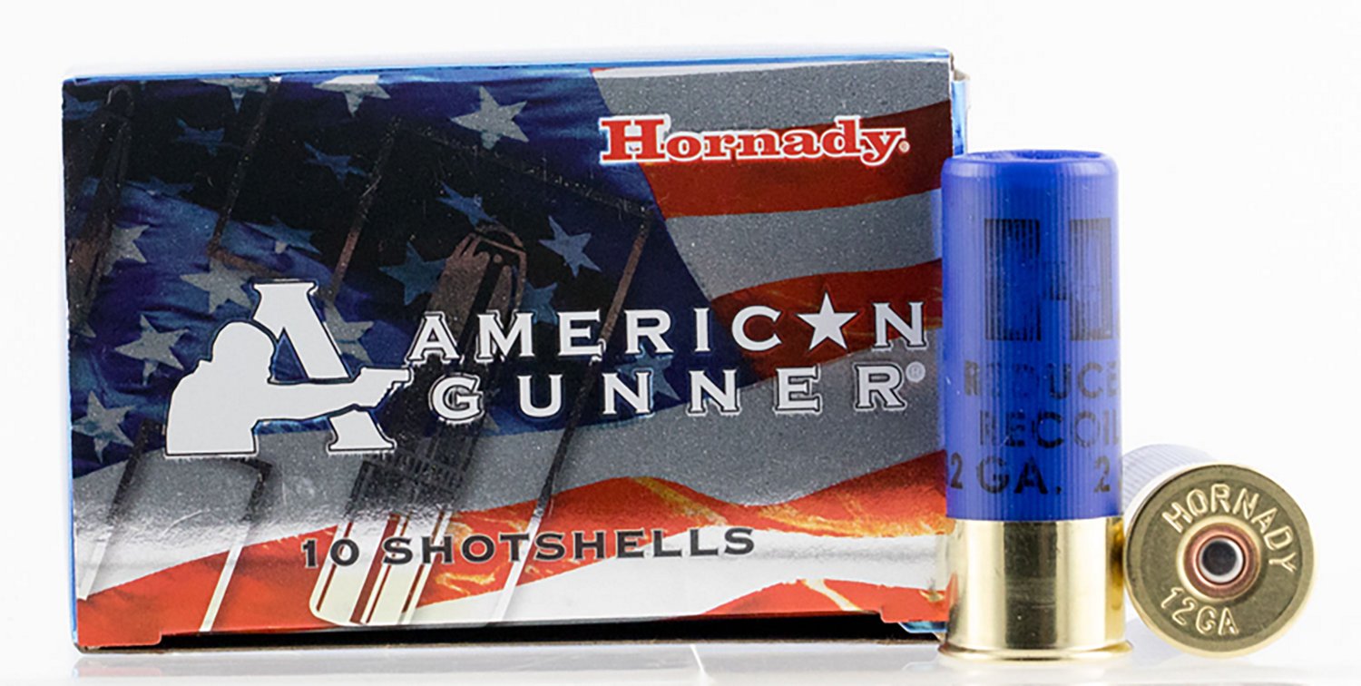 Hornady American Gunner 12 Gauge 00 Buckshot Reduced Recoil Shotshells 10‑Round Box
