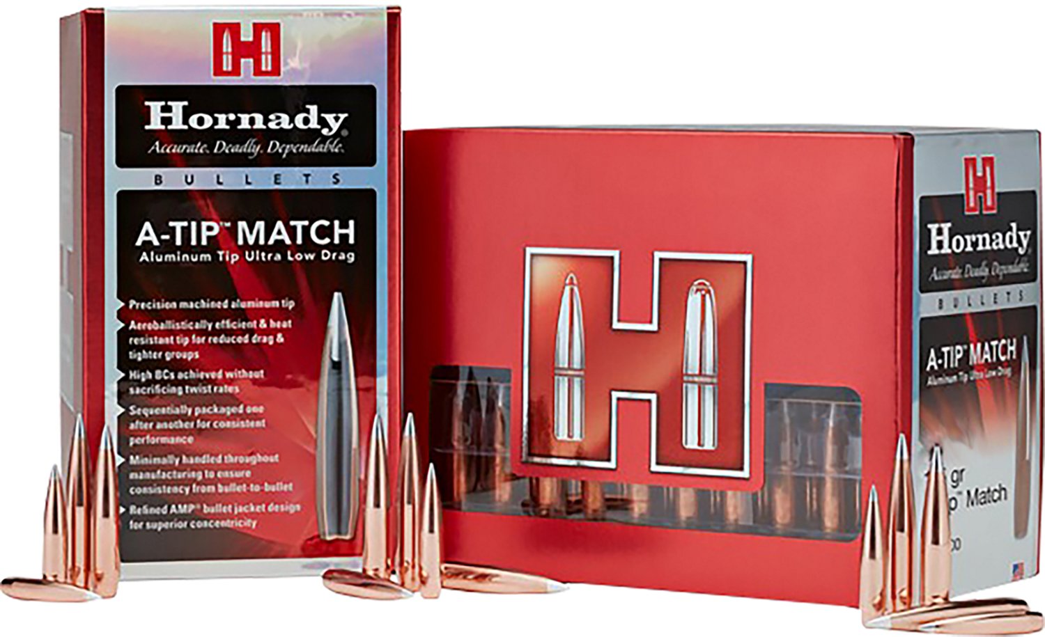 Hornady 25 Cal .257 138 gr A‑Tip Match Bullets 100‑Count