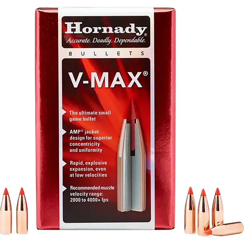 Hornady V-Max Rifle Bullets - 6.5mm - .264 Diameter - 95 Grain - 100 Rounds