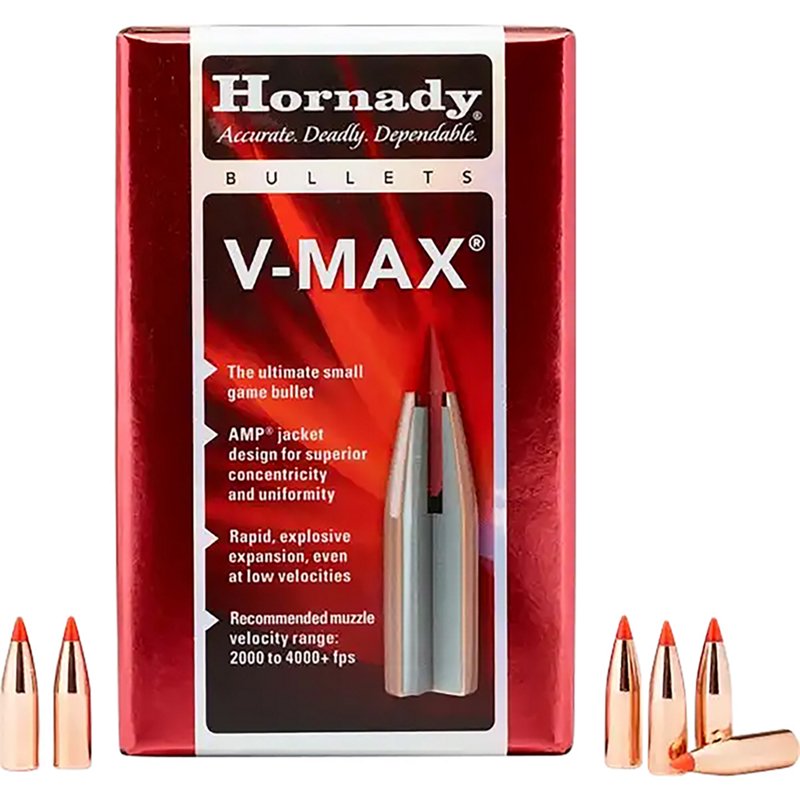 Hornady V-Max Rifle Bullets - 7mm - .284 Diameter - 120 Grain - 100 Rounds