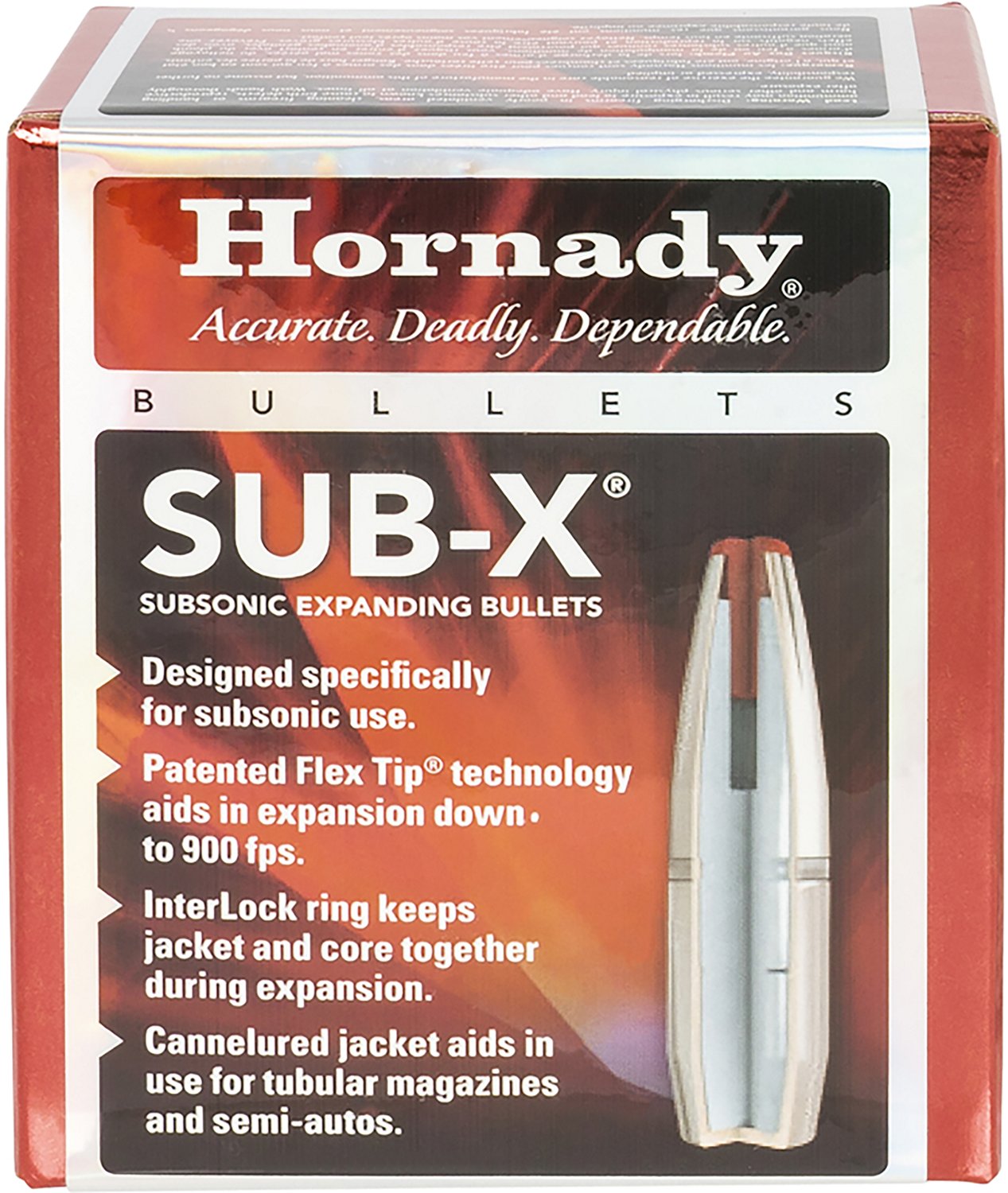 Hornady SUB-X 30 CAL .308 175gr Bullet 50 Rounds