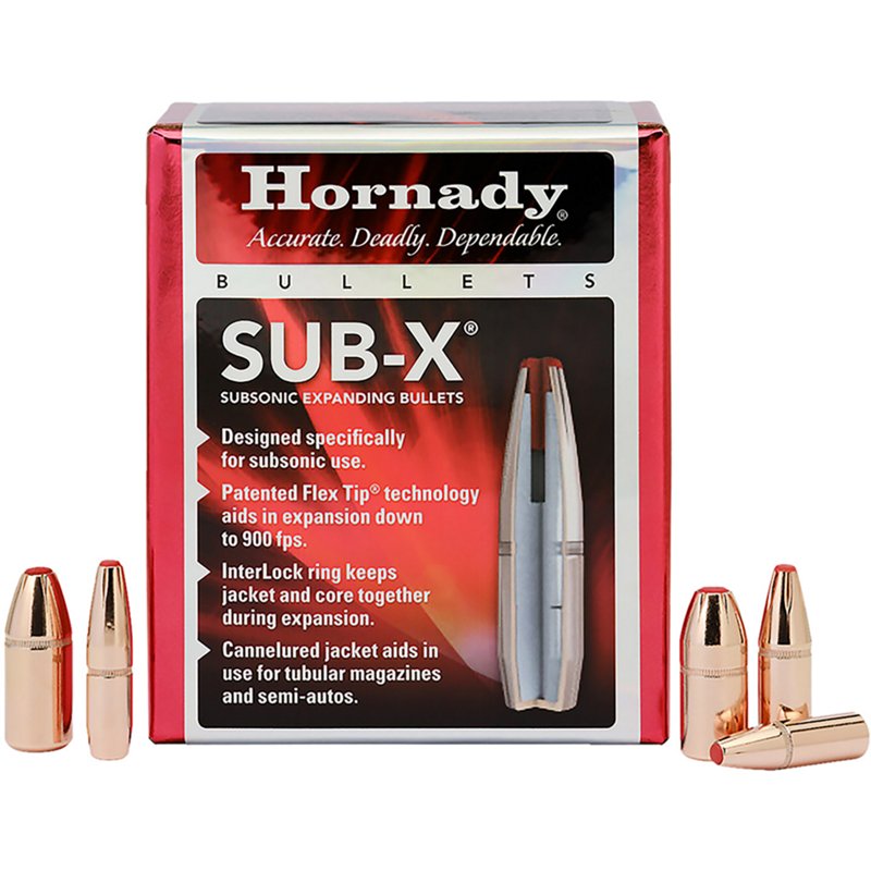 Hornady Sub-X Subsonic eXpanding Bullets - 410 Grain - .458 dia. - 50 Pack