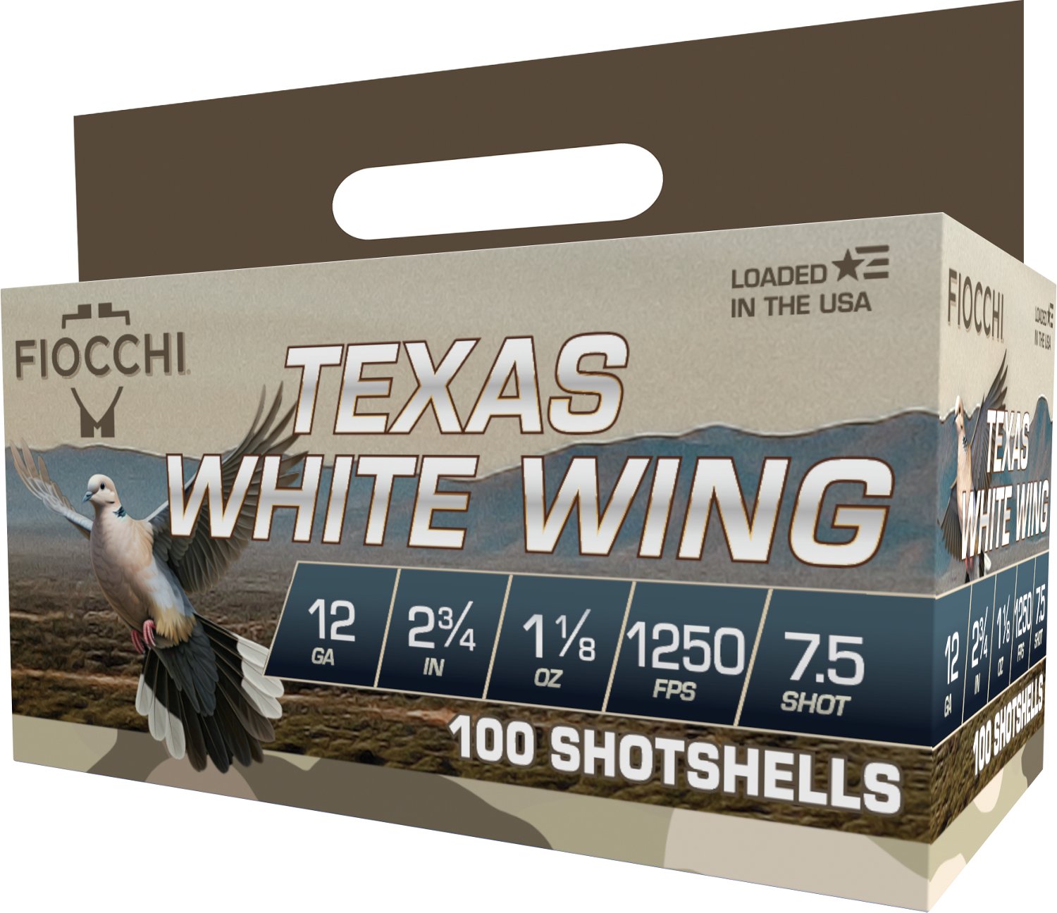 Fiocchi Texas White Wing 12 Gauge Shotshells - 100 Rounds