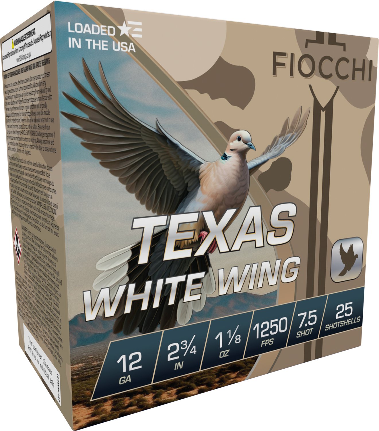 Fiocchi Texas White Wing 12 Gauge Shotshells - 100 Rounds
