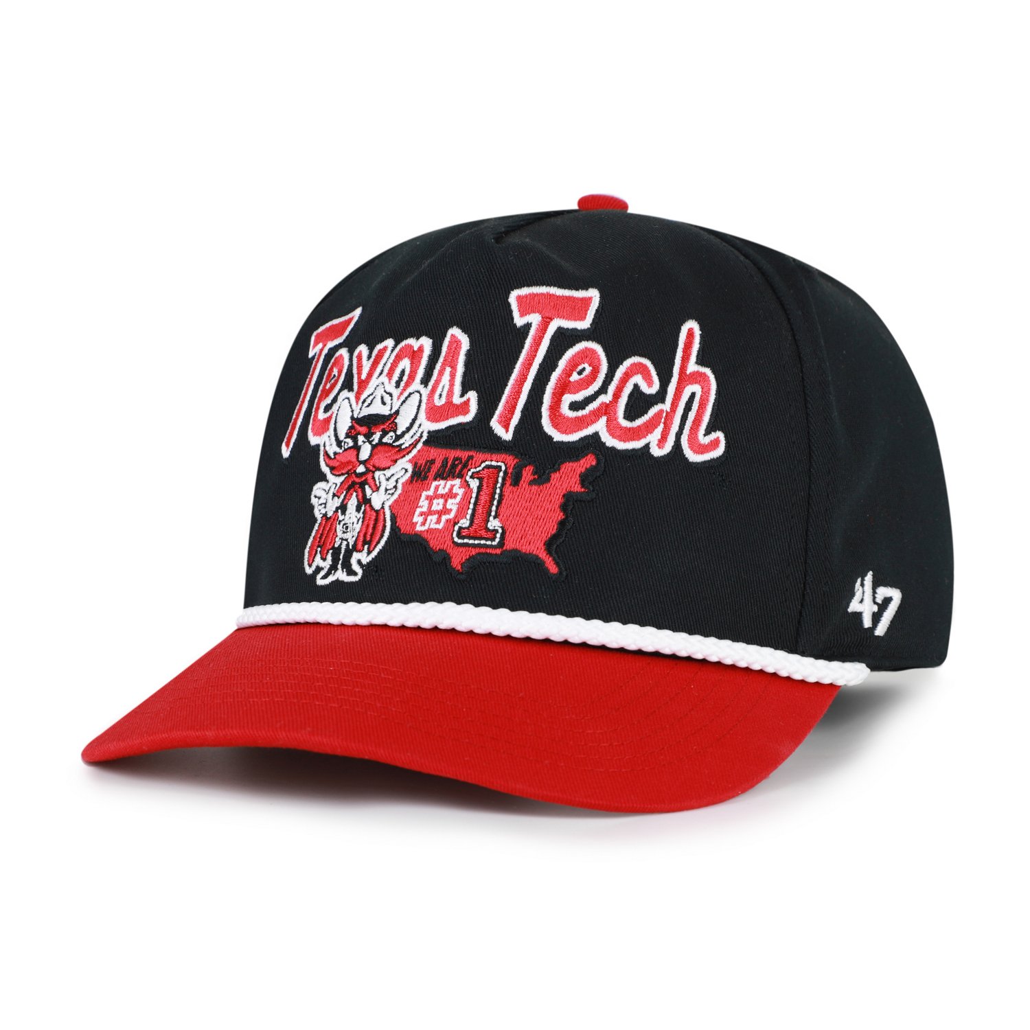 47 Adults' Texas Tech Primary Logo Mascot Mania Hitch Cap