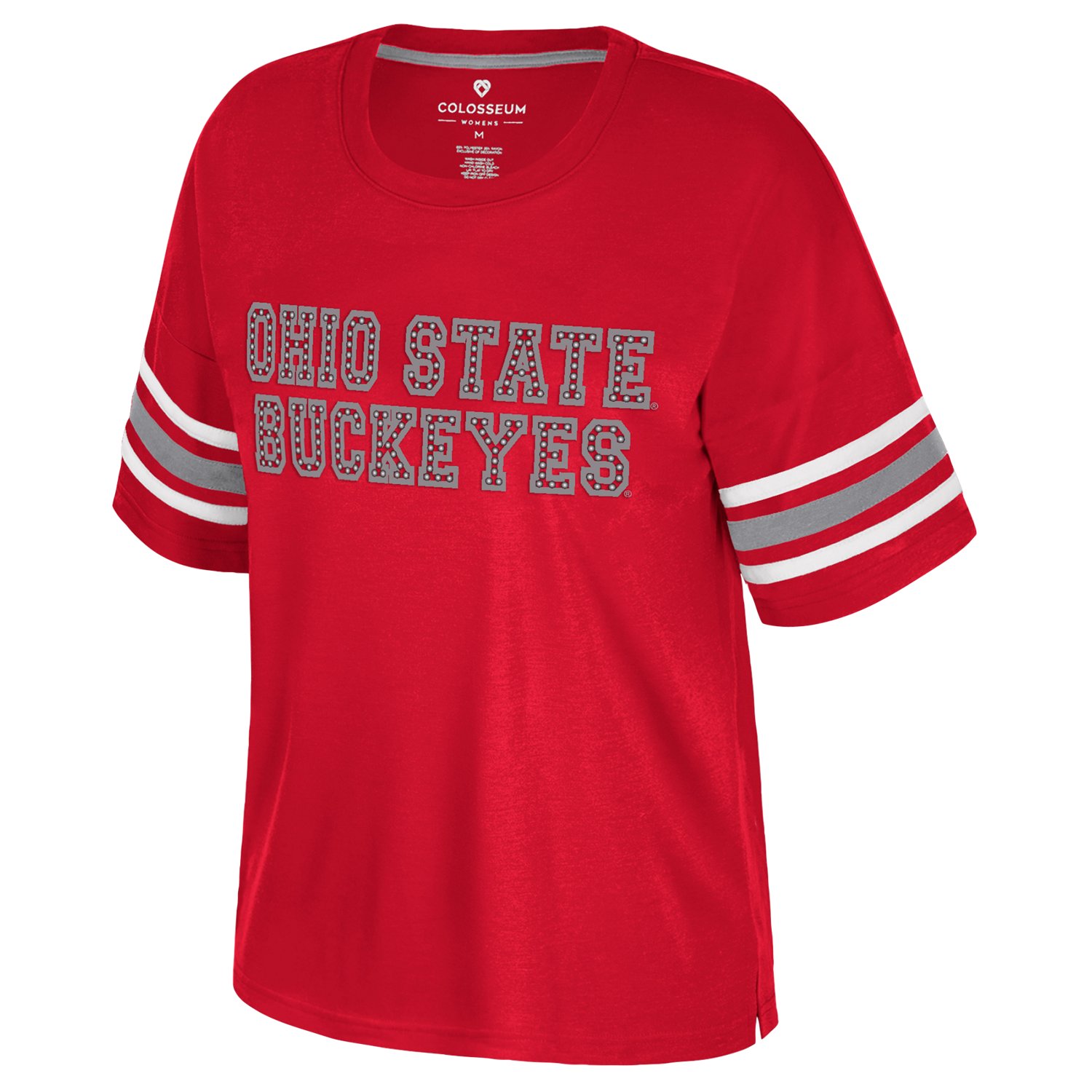 Colosseum Athletics Women's Ohio State University Tina Studded Graphic T-shirt
