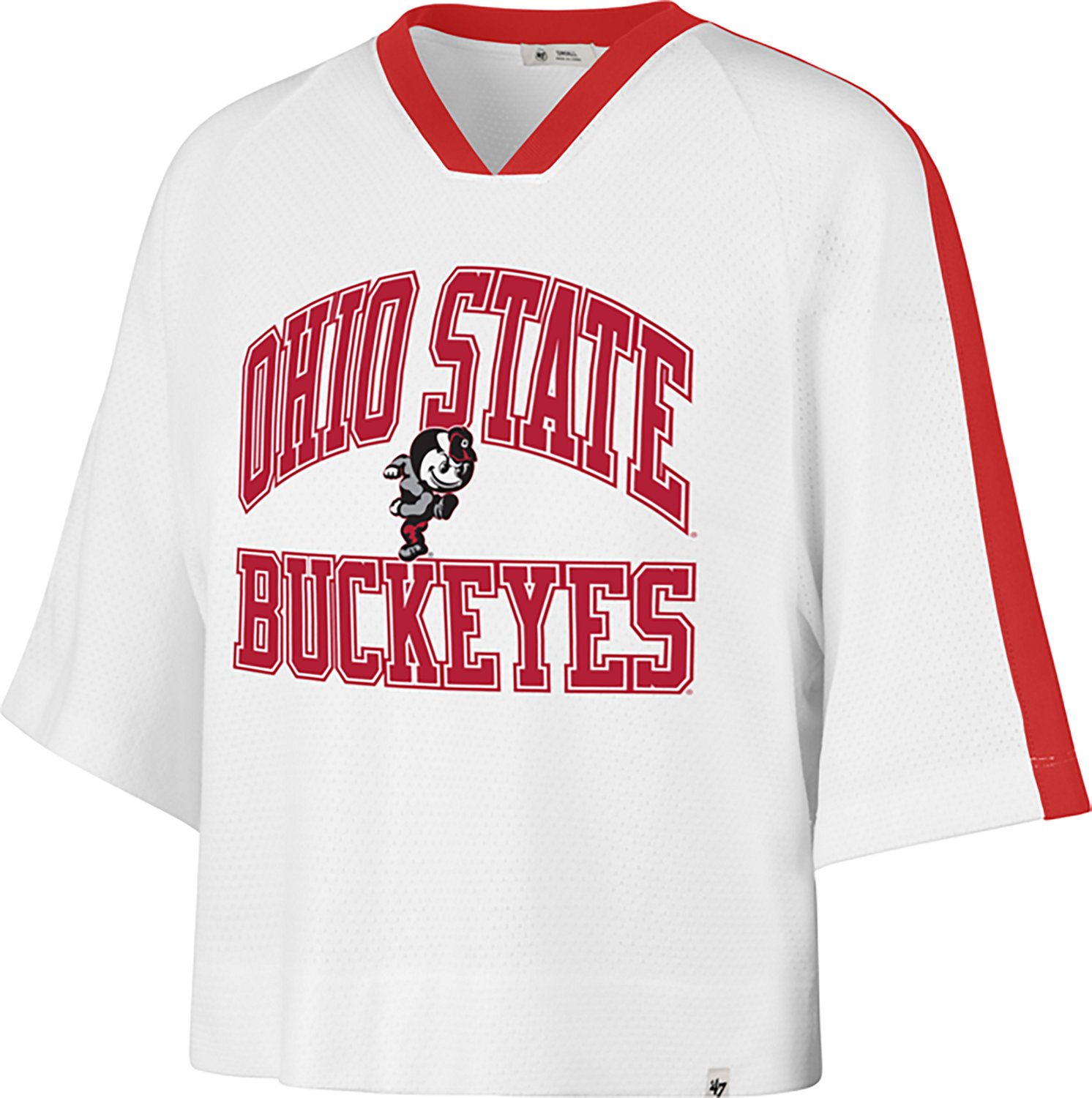 '47 Women's Ohio State Big Overarch Drop Needle Raglan Short Sleeve T-shirt