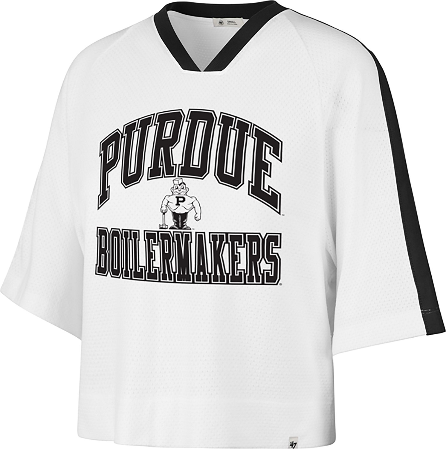 '47 Women's Purdue Big Overarch Drop Needle Raglan Short Sleeve T-shirt