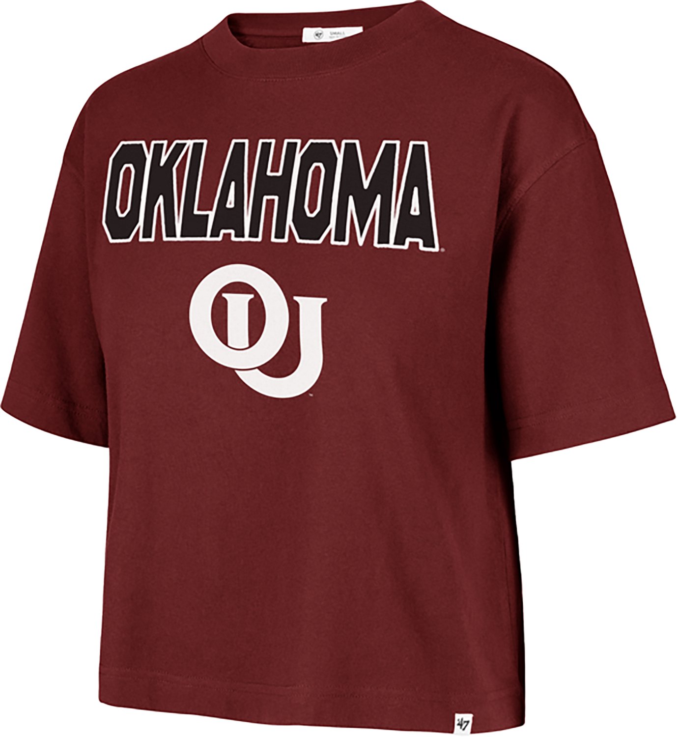 '47 Women's Oklahoma First Rank II Foundation Crop Short Sleeve T-shirt