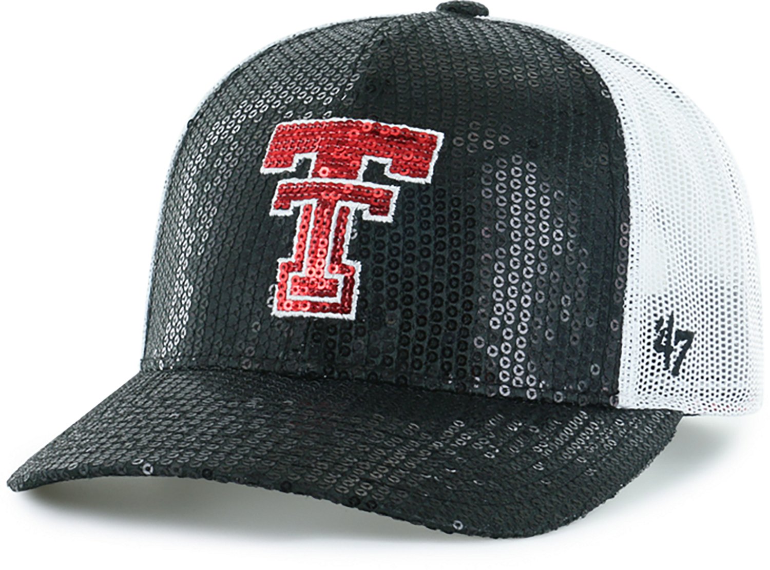 47 Women's Texas Tech Primary Logo Dazzle Trucker Cap